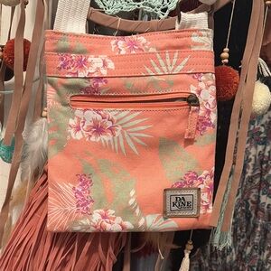 Dakine Orange and Pink Crossbody Bag with Tropical Design